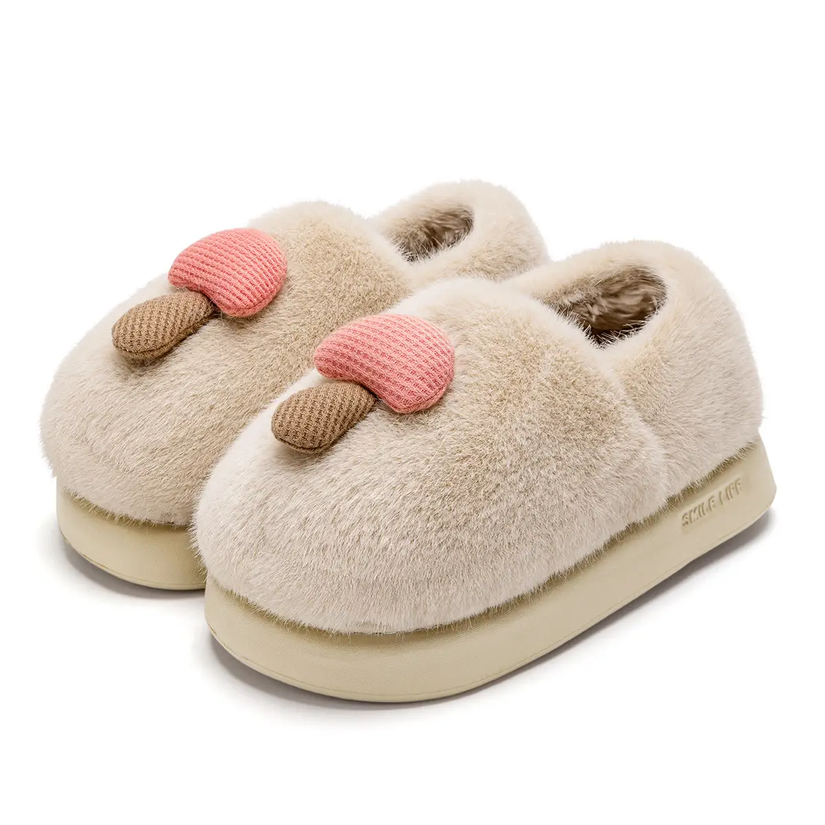 Women's Green Cotton Slippers for Winter Warm Indoor Maternity Shoes - Image 8