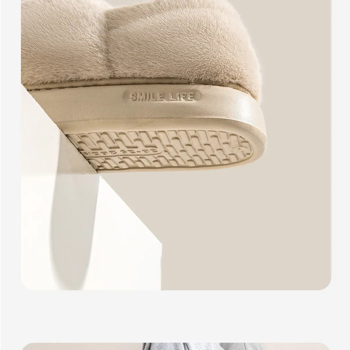 Women's Green Cotton Slippers for Winter Warm Indoor Maternity Shoes — feature 16
