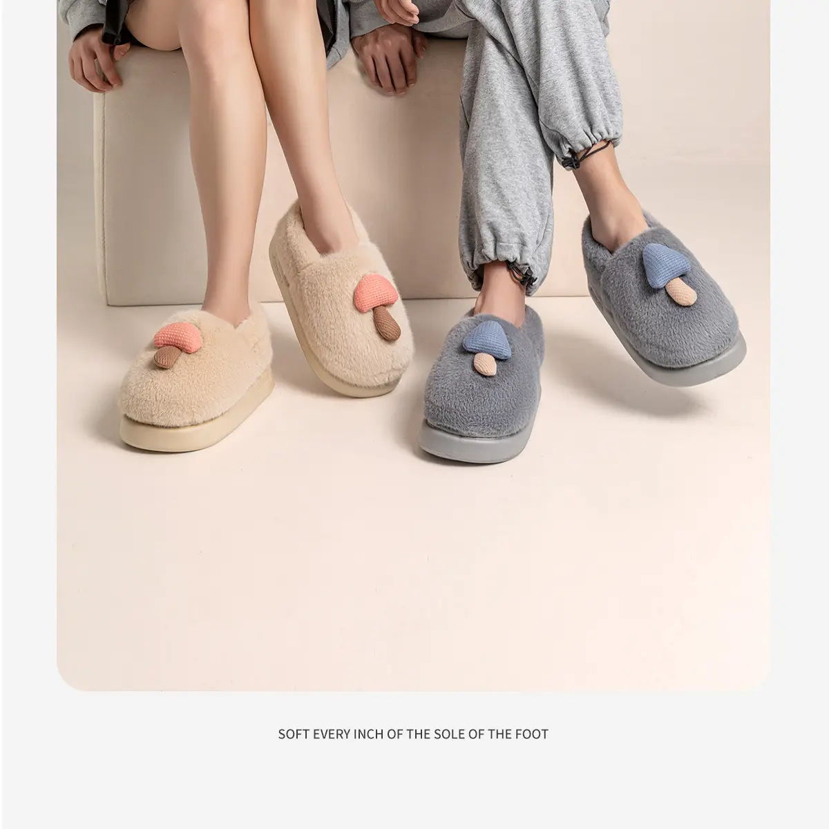 Women's Green Cotton Slippers for Winter Warm Indoor Maternity Shoes — feature 22