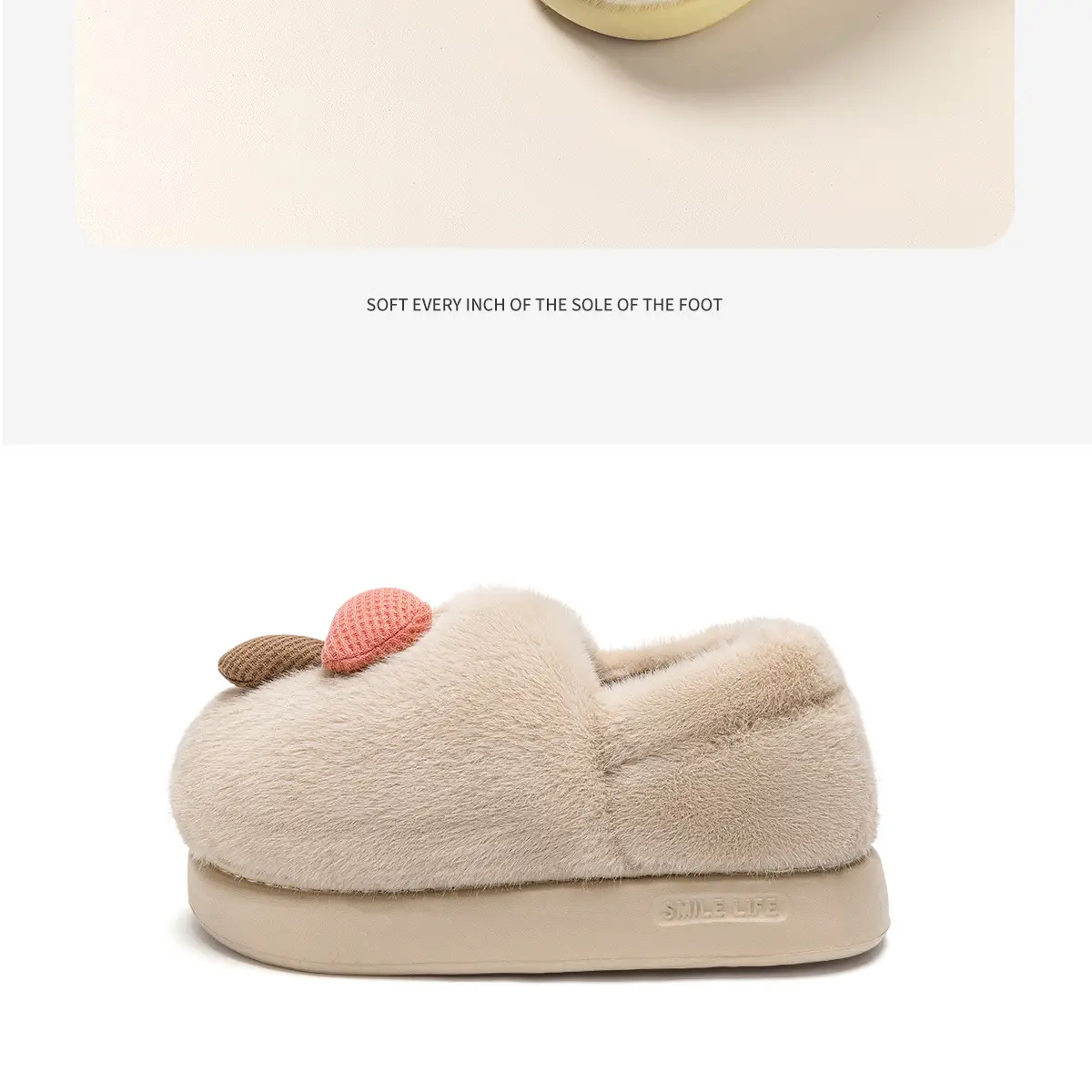 Women's Green Cotton Slippers for Winter Warm Indoor Maternity Shoes — feature 24