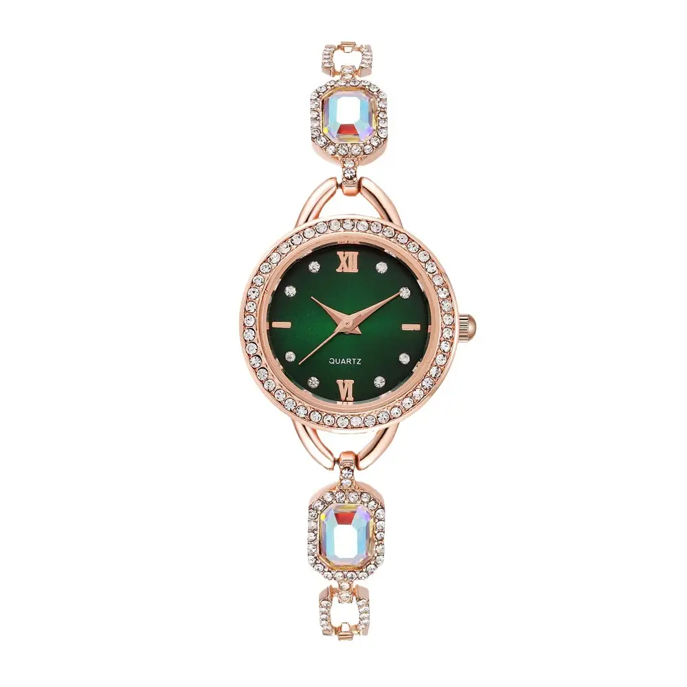 Romance Rose Gold Diamond Watch Bracelet for Women - Image 11
