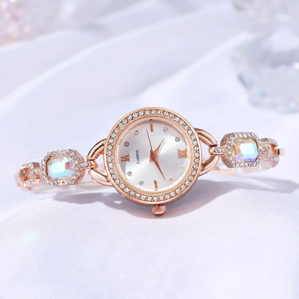 Romance Rose Gold Diamond Watch Bracelet for Women — feature 7