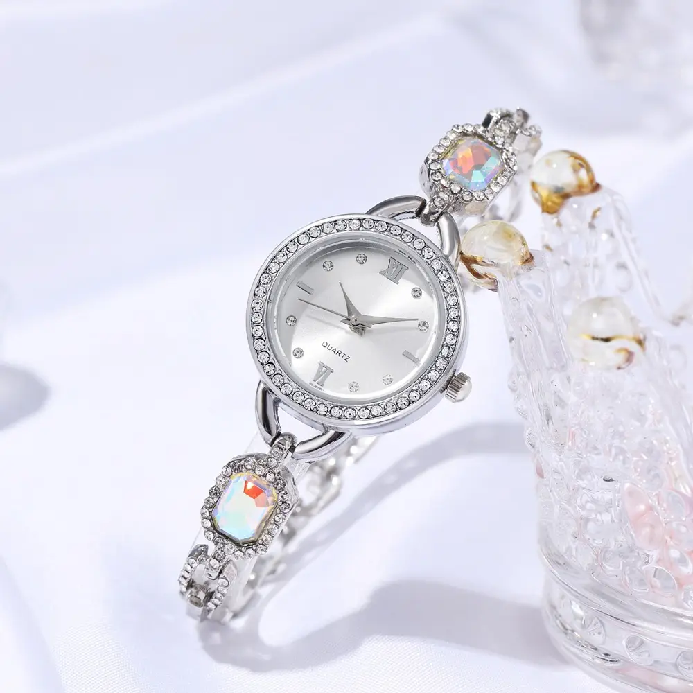 Romance Rose Gold Diamond Watch Bracelet for Women - Image 6