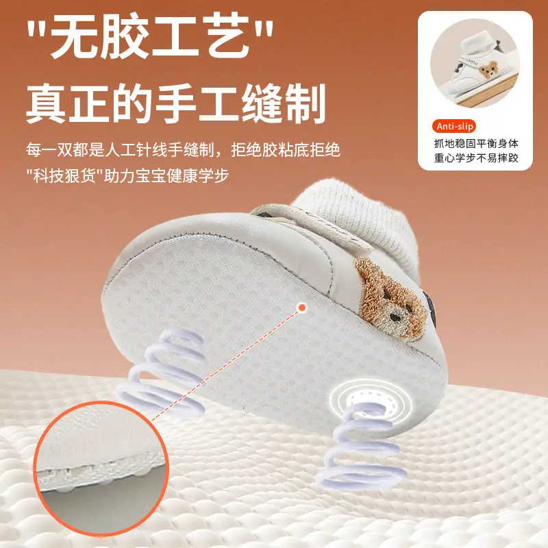 Winter Baby Cotton Shoes Newborn 0-6 Months Baby Shoes Warm Shoes Autumn and Winter Socks Shoes Thickened Children fleece-lined Shoes 1 - Image 6