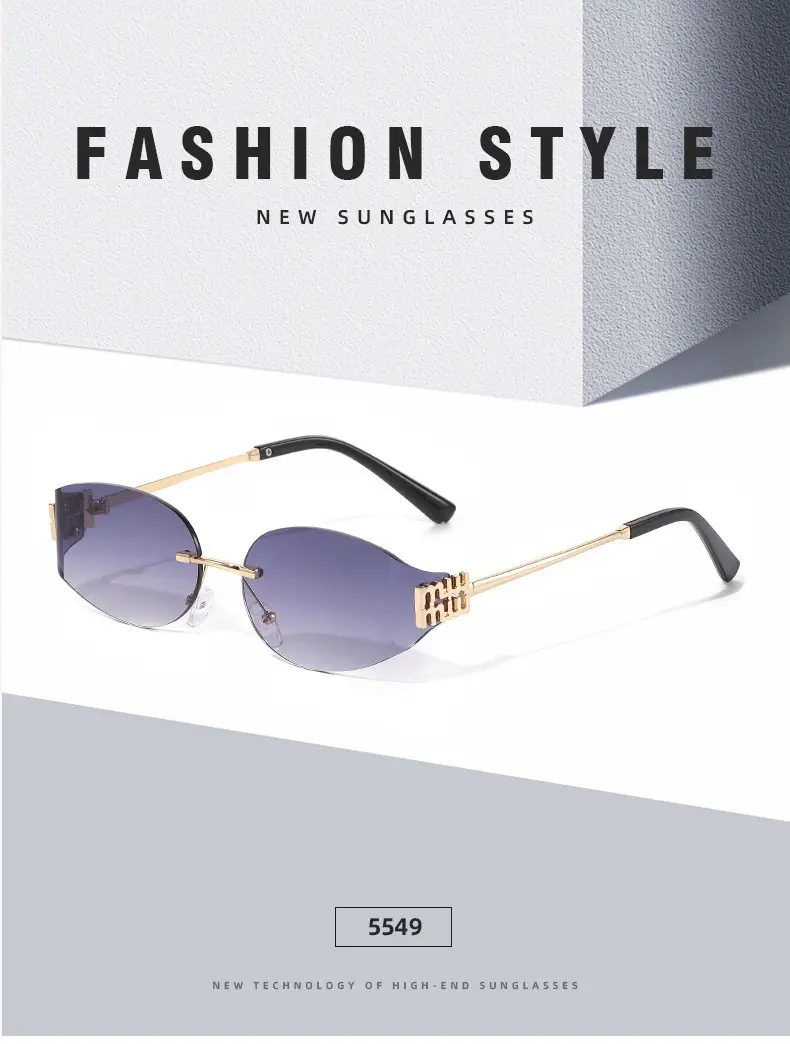 Women's Frameless UV Protection Sunglasses Slimming Design — feature 21