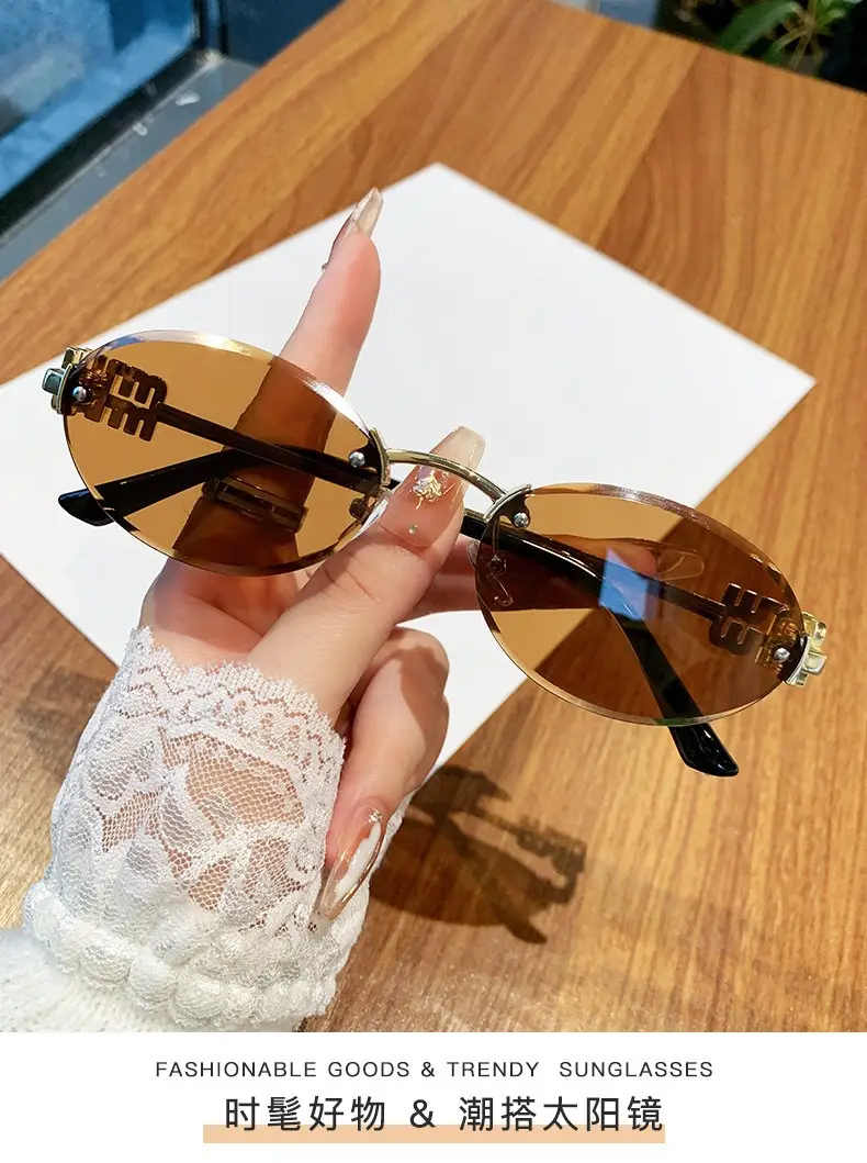 Women's Frameless UV Protection Sunglasses Slimming Design — feature 30