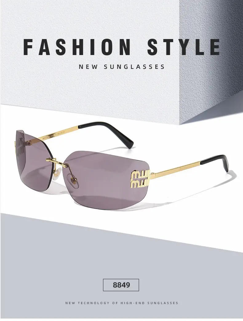 Women's Frameless UV Protection Sunglasses Slimming Design — feature 5