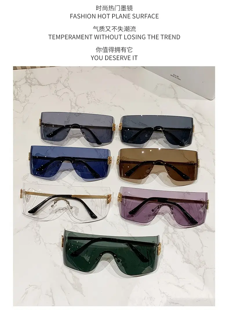 Women's Frameless UV Protection Sunglasses Slimming Design — feature 9