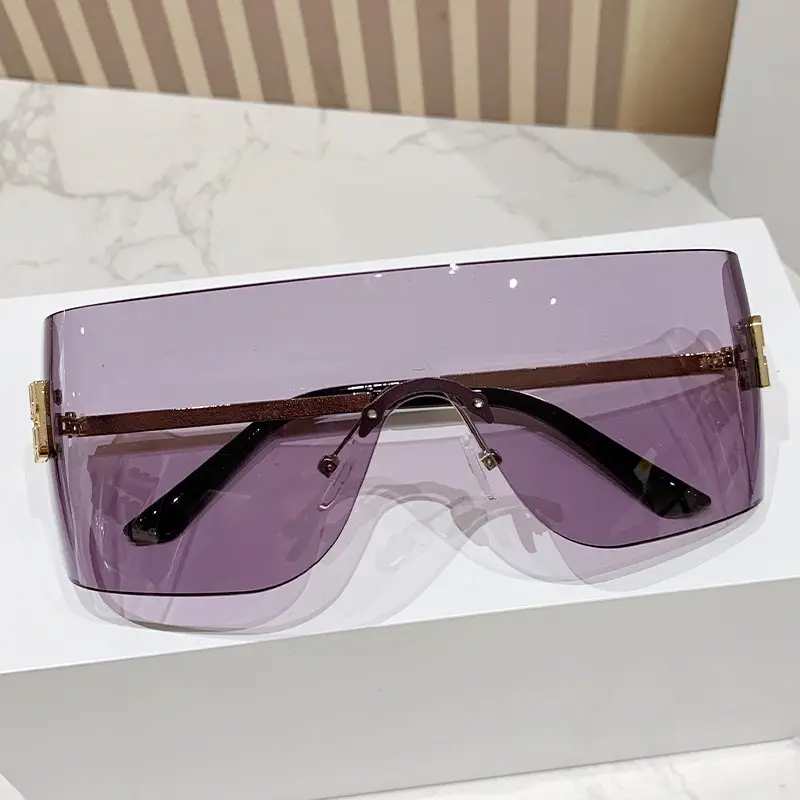 Women's Frameless UV Protection Sunglasses Slimming Design - Image 12