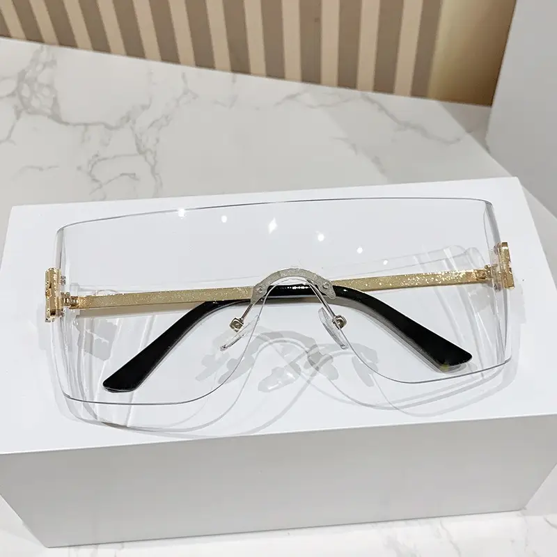 Women's Frameless UV Protection Sunglasses Slimming Design - Image 14