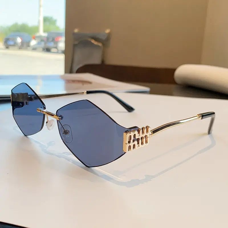 Women's Frameless UV Protection Sunglasses Slimming Design - Image 15