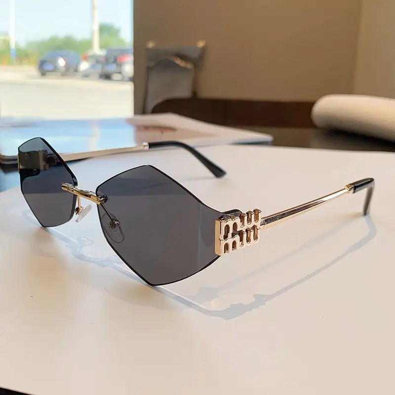 Women's Frameless UV Protection Sunglasses Slimming Design - Image 17