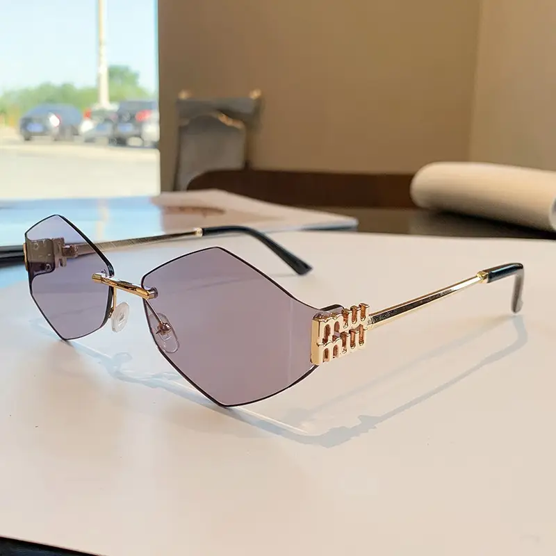 Women's Frameless UV Protection Sunglasses Slimming Design - Image 18