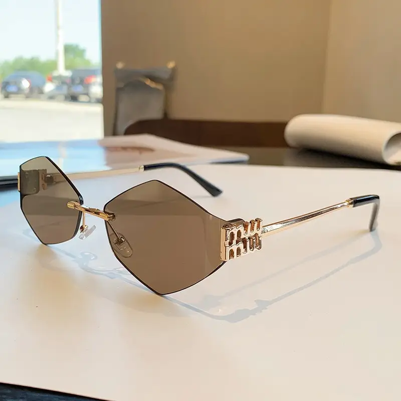 Women's Frameless UV Protection Sunglasses Slimming Design - Image 19
