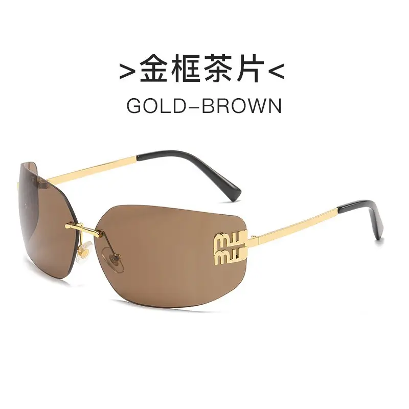 Women's Frameless UV Protection Sunglasses Slimming Design - Image 2