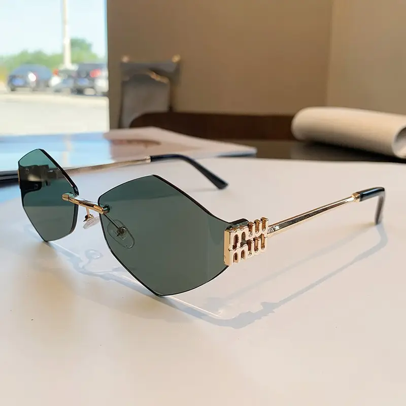 Women's Frameless UV Protection Sunglasses Slimming Design - Image 20