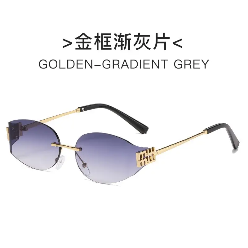 Women's Frameless UV Protection Sunglasses Slimming Design - Image 29