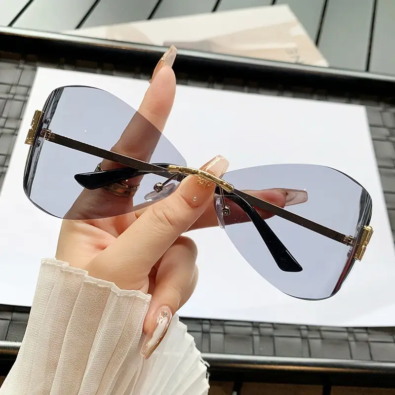 Women's Frameless UV Protection Sunglasses Slimming Design - Image 37