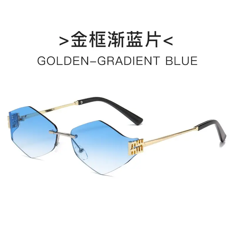 Women's Frameless UV Protection Sunglasses Slimming Design - Image 43