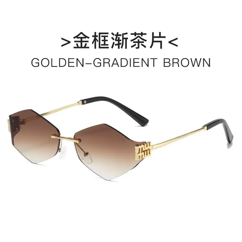 Women's Frameless UV Protection Sunglasses Slimming Design - Image 44