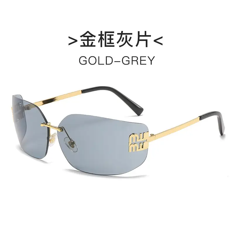 Women's Frameless UV Protection Sunglasses Slimming Design - Image 6