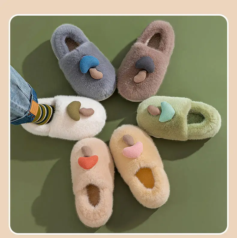 Winter Warm Slippers Women's New Indoor Bag Heel Thickened Plush Moon Shoes Outer Wear Non-slip Cotton Slippers Men's Shoes — feature 11