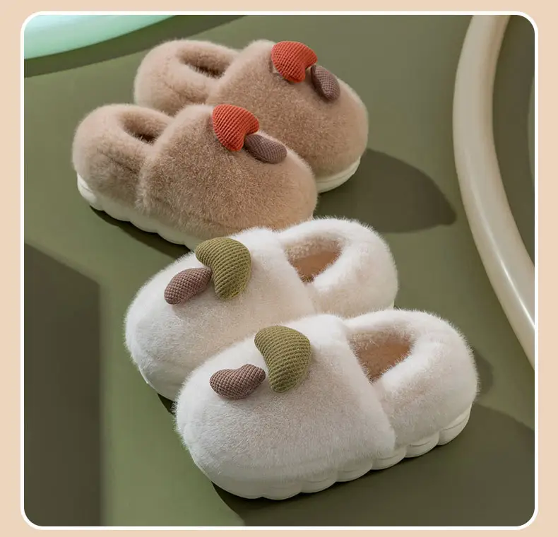 Winter Warm Slippers Women's New Indoor Bag Heel Thickened Plush Moon Shoes Outer Wear Non-slip Cotton Slippers Men's Shoes — feature 13