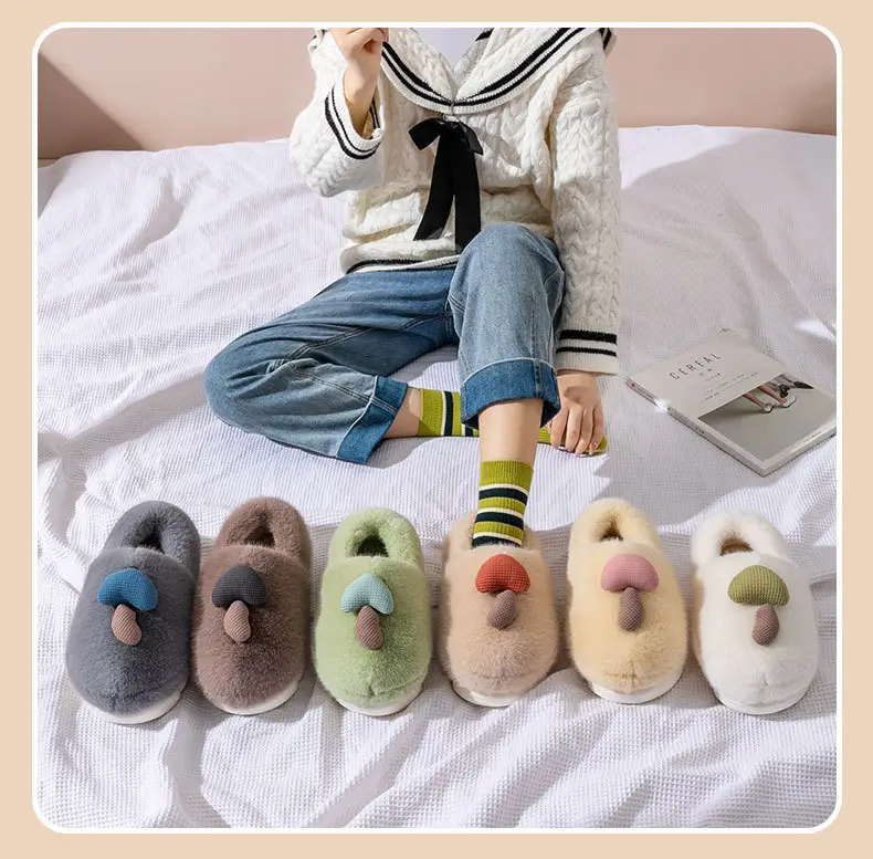 Winter Warm Slippers Women's New Indoor Bag Heel Thickened Plush Moon Shoes Outer Wear Non-slip Cotton Slippers Men's Shoes — feature 14