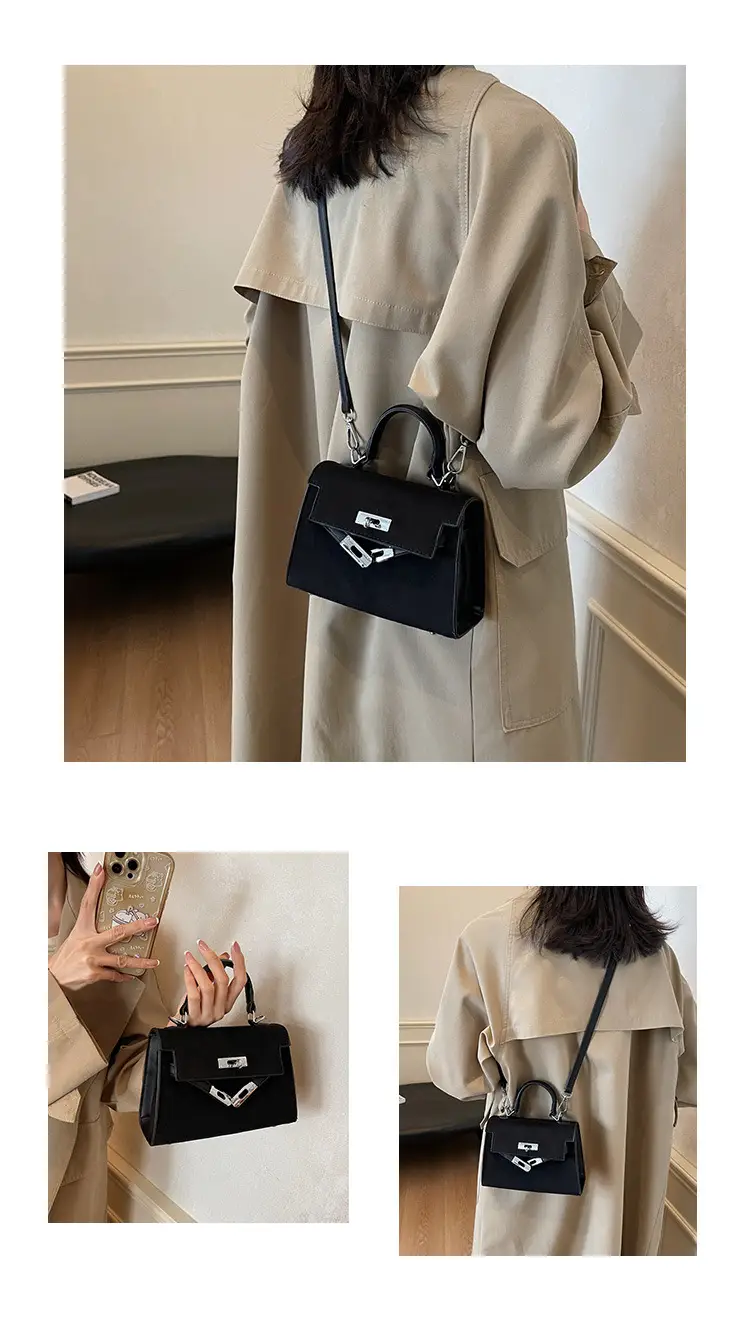 Black Korean Style Women's Shoulder Crossbody Bag — feature 12