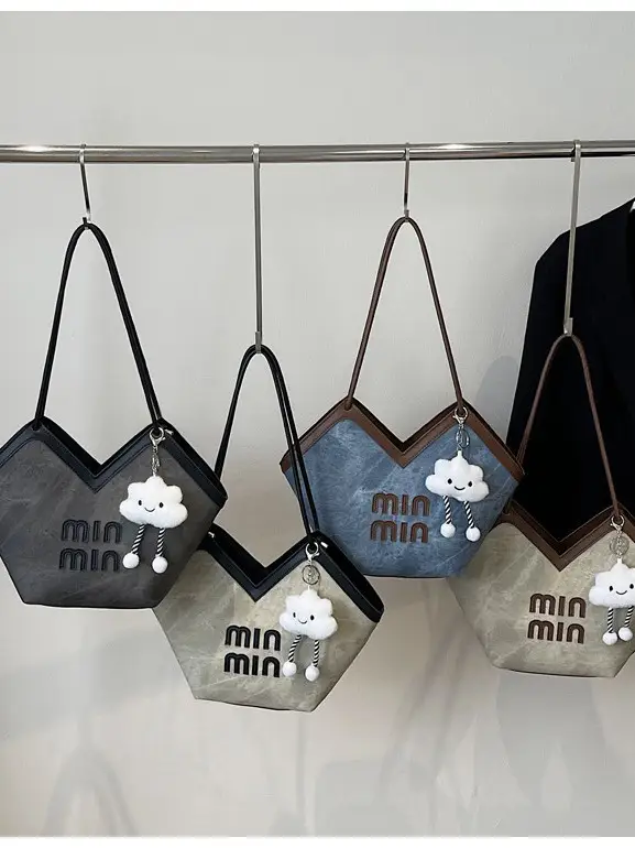 Women Crossbody Tote Bag Black Mini Minnie Mouse - Image 9