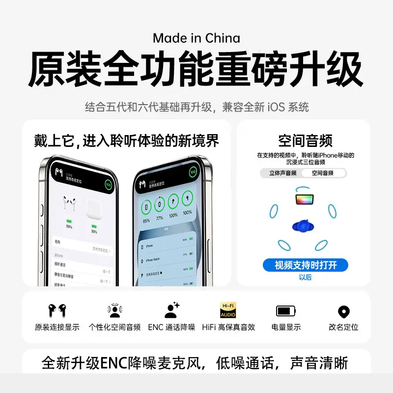 Huaqiangbei Air4 Bluetooth Headset with ANC - Image 6