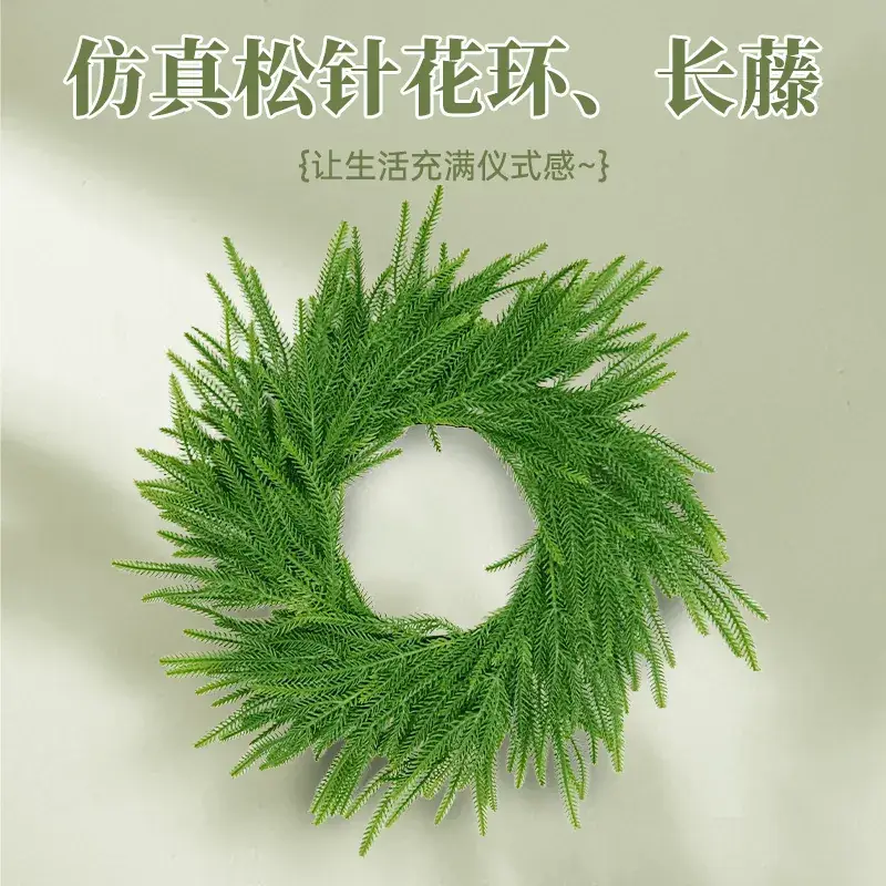 20 Inch Pine Needle Wreath for Christmas Decor