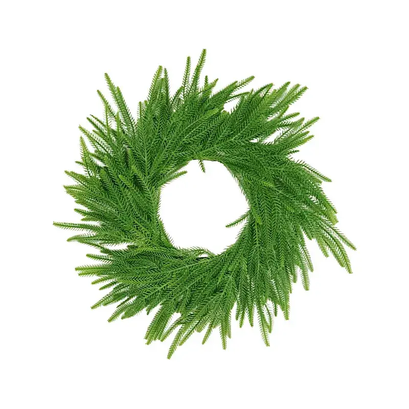 20 Inch Pine Needle Wreath for Christmas Decor