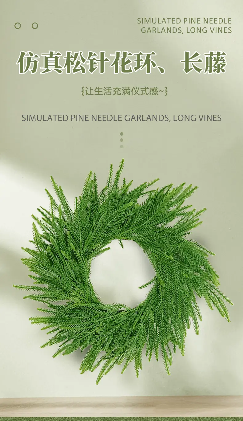 20 Inch Pine Needle Wreath for Christmas Decor — feature 1