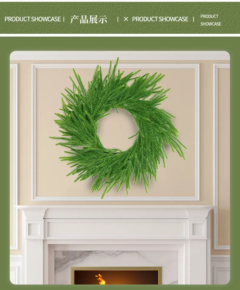 20 Inch Pine Needle Wreath for Christmas Decor — feature 10