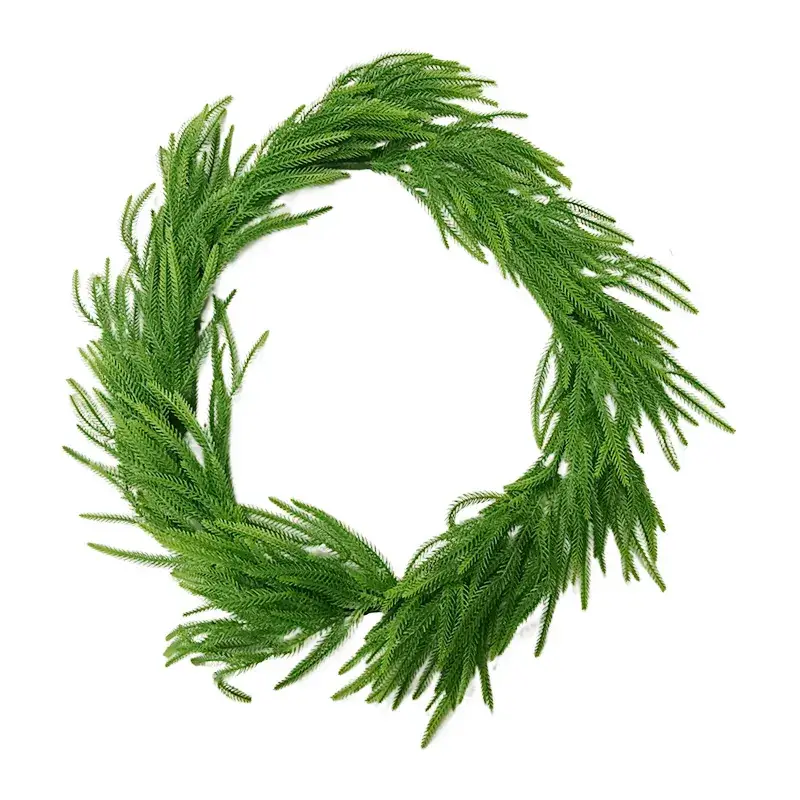 Green Pine Needle Wreath for Home Decor - Image 7