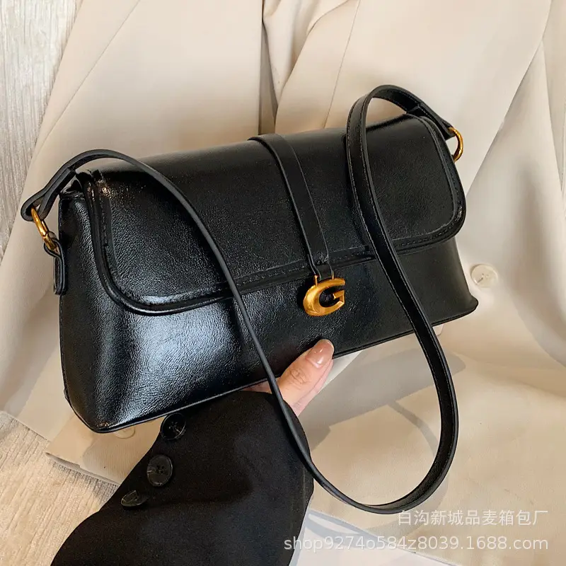 Brown Leather Shoulder Bag for Women 2026 New Trend