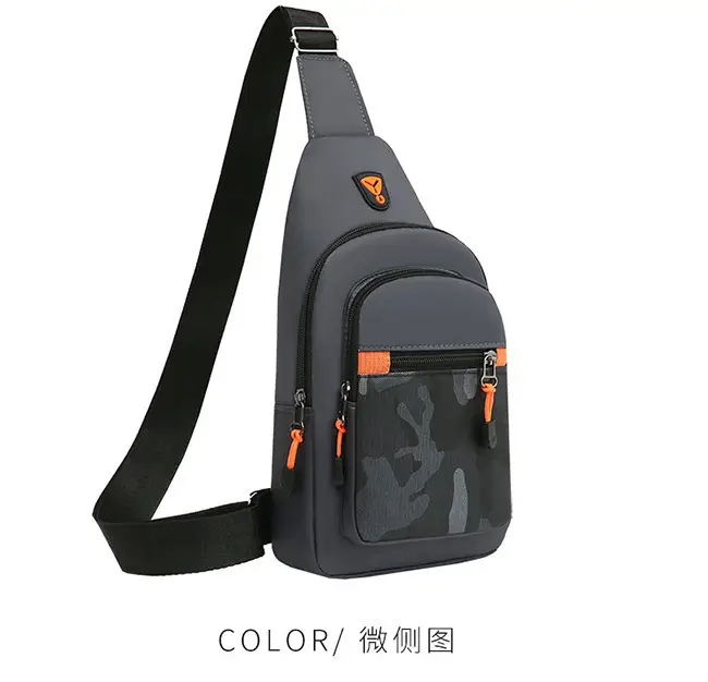Men's Black Oxford Crossbody Bag with Mesh Pocket — feature 39