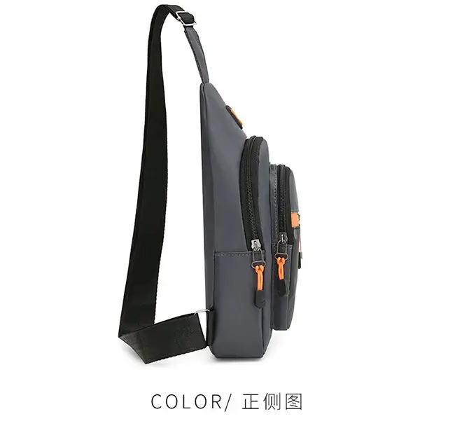 Men's Black Oxford Crossbody Bag with Mesh Pocket — feature 41