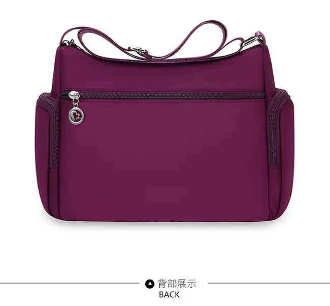 Purple Crossbody Bag Women Large Capacity Canvas Shoulder Waterproof Nylon Oxford Cloth Middle-aged Mother's Bag Casual Backpack Cloth Bag — feature 28