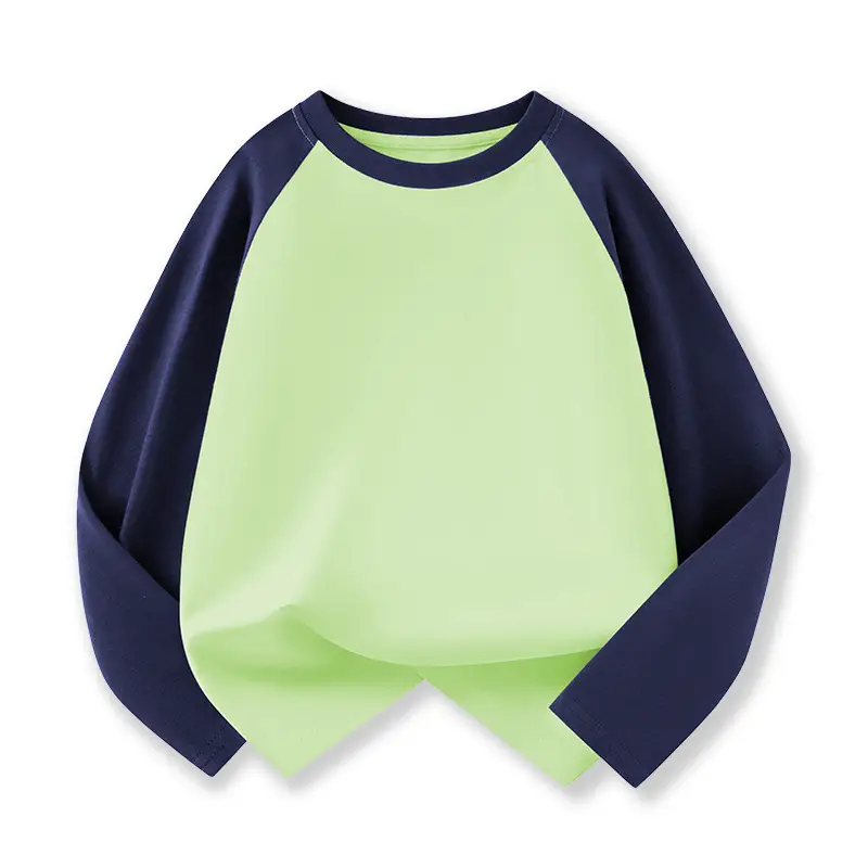 Wholesale Cotton Raglan Sleeve T-Shirt for Boys Purple Cream