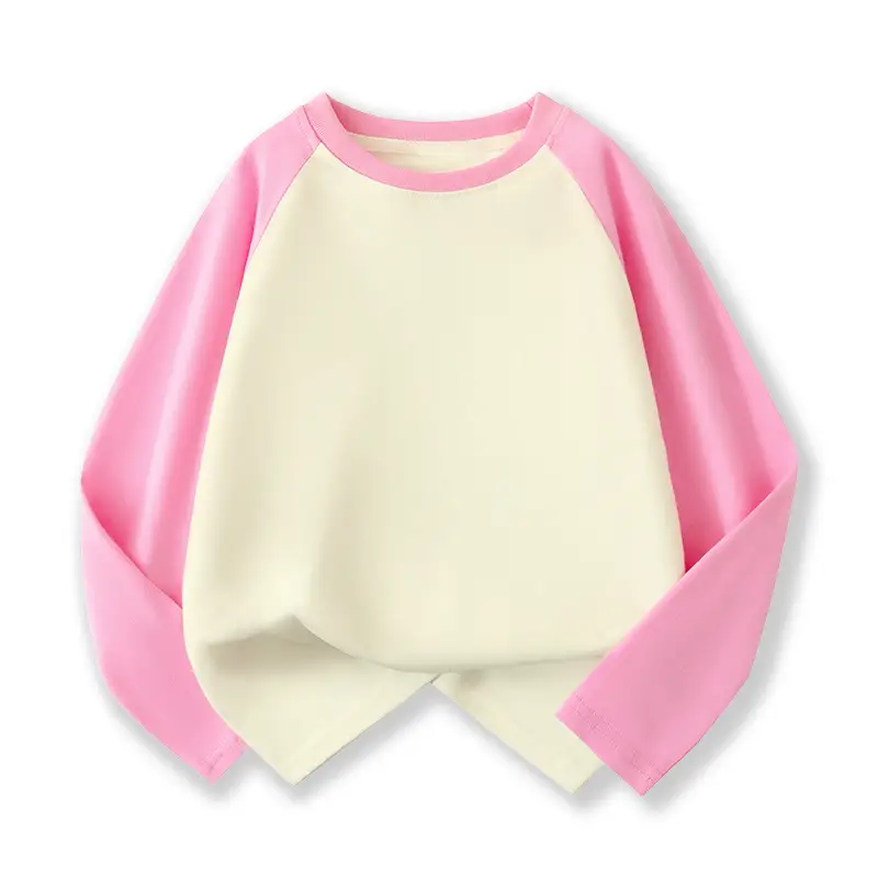 Wholesale Cotton Raglan Sleeve T-Shirt for Boys Purple Cream
