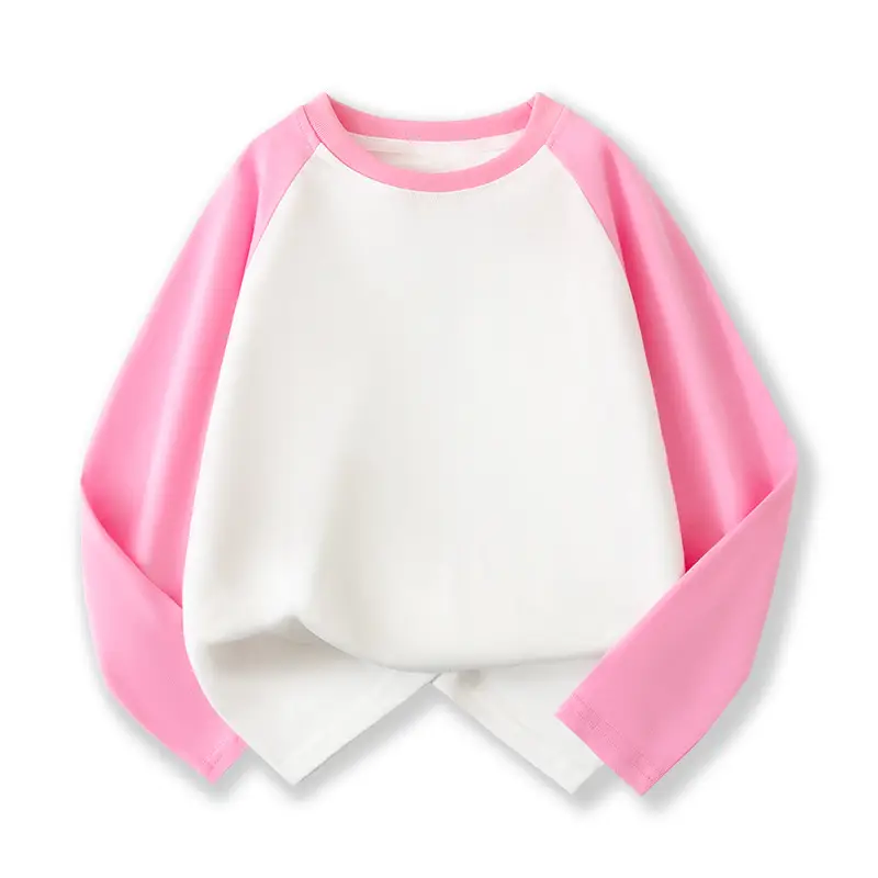 Wholesale Cotton Raglan Sleeve T-Shirt for Boys Purple Cream