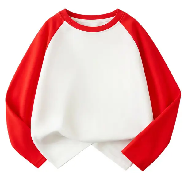 Wholesale Cotton Raglan Sleeve T-Shirt for Boys Purple Cream