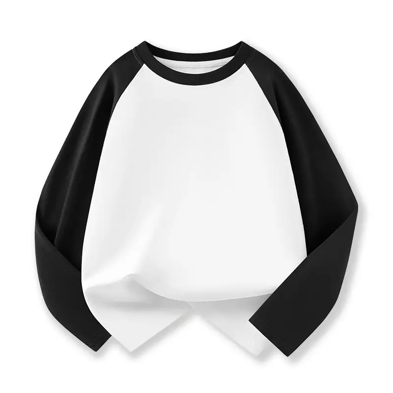 Wholesale Cotton Raglan Sleeve T-Shirt for Boys Purple Cream