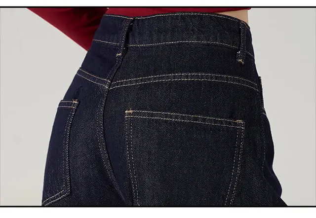 Dark Blue Wide Leg Jeans Women 2024 Spring Autumn — feature 18