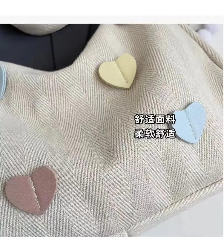 Women's Canvas Crossbody Bag with Cloud Decor — feature 4