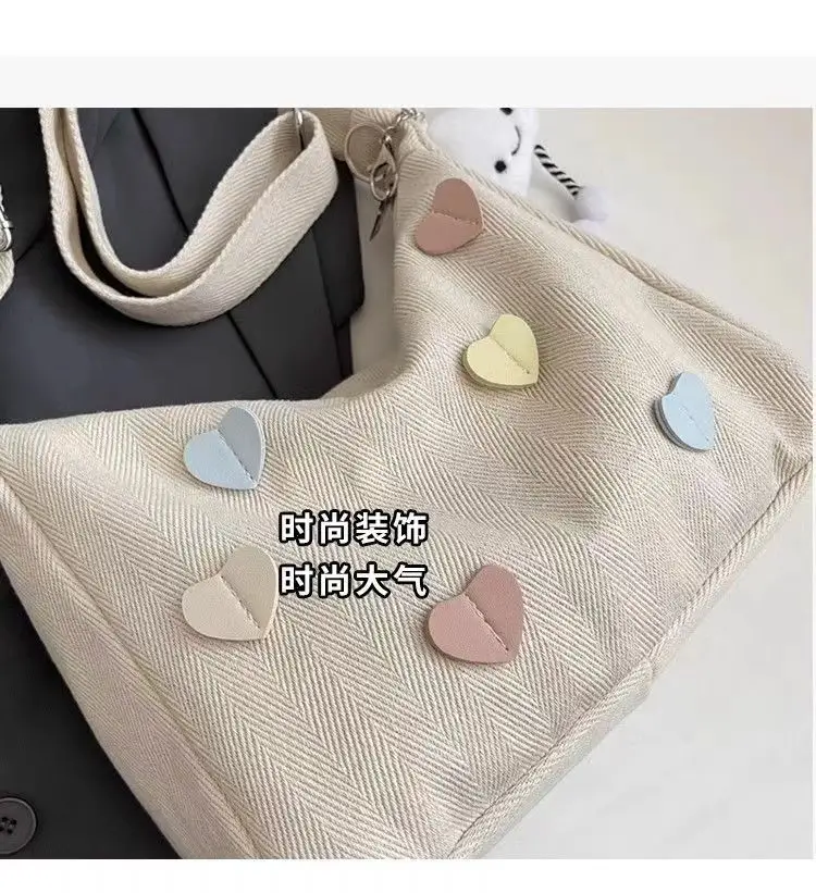 Women's Canvas Crossbody Bag with Cloud Decor — feature 6