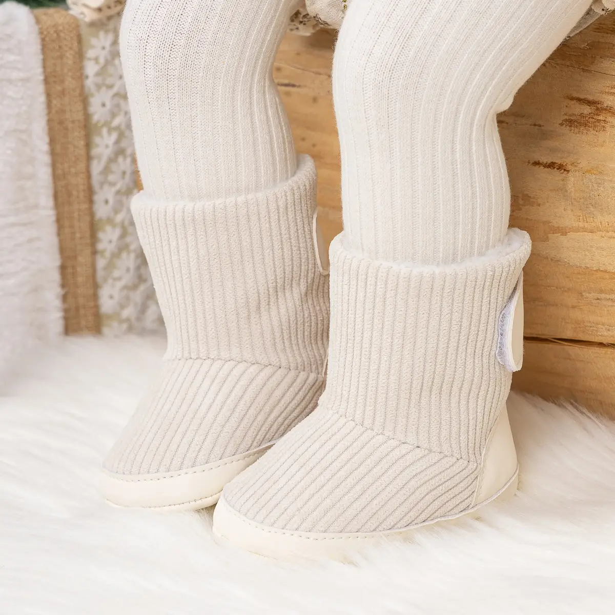 Pink Fleece-Lined Toddler Boots with Velcro — feature 26