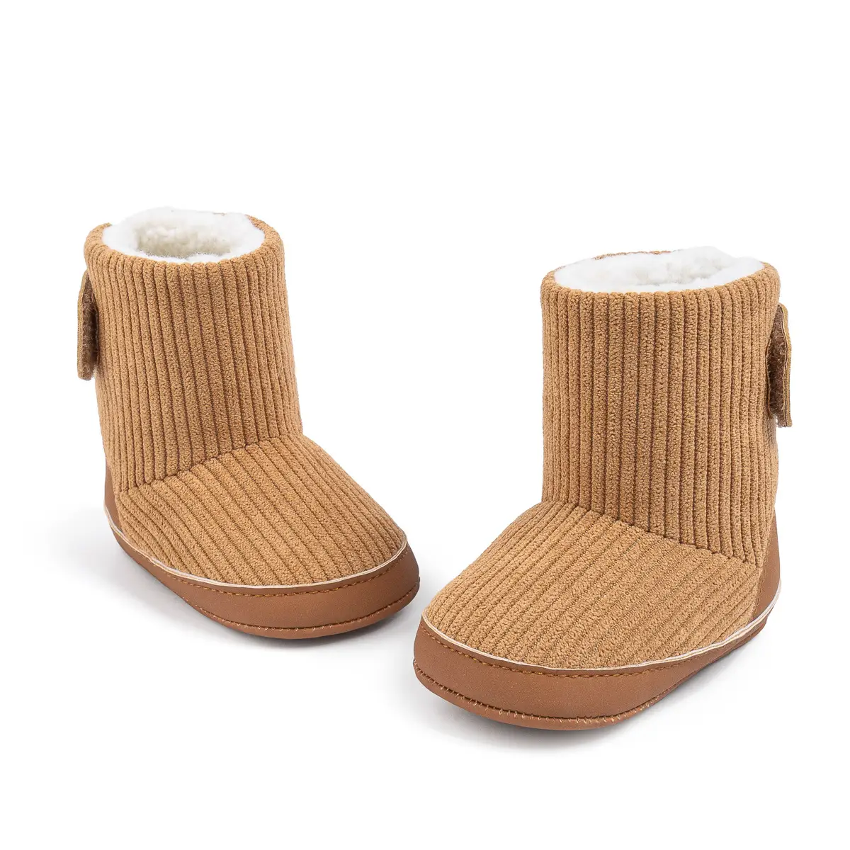 Pink Fleece-Lined Toddler Boots with Velcro